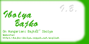 ibolya bajko business card